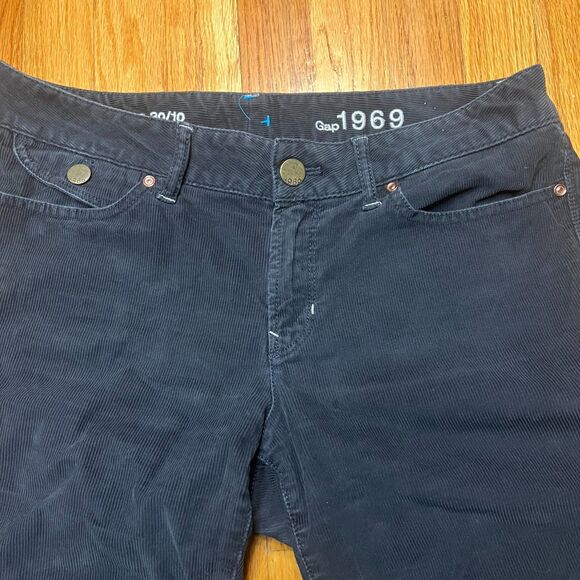 GAP Sexy Boot 30/10 Tornado Gray Corduroy Jeans Pants 5 -Pocket Low/Mid Rise - Picture 13 of 15